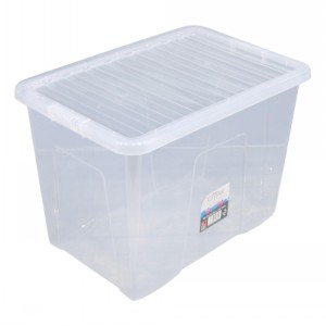 Wham Crystal Plastic Storage Box & Lid Size 18 (80 Litre)